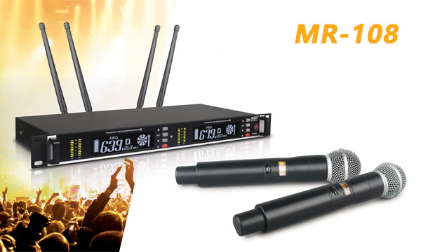 MR-108 真分集一拖二手持 无线话筒