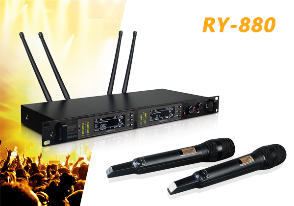 RY-880 真分集一拖二手持 无线话筒
